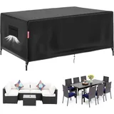 Siehe Bilder Gartenmöbel Abdeckung 230 x 165 x 80 cm Schwarz