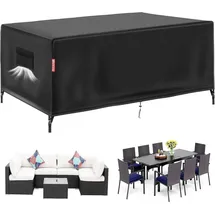 Siehe Bilder Gartenmöbel Abdeckung 230 x 165 x 80 cm Schwarz