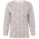 Marie Lund Langarmshirt Ecru/Braun L