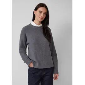 s.Oliver Strickpullover mit Ärmelaufschlag Grau 48