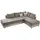luma-home 15101 Federkern Ecksofa, Graubraun/Beige, Schwenkteil Links