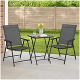 Hti-Living Gartenstuhl 53 x 53 x 107 cm grau 2 St.