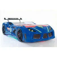 Xlmoebel Autobett Kinder Autobett in Blau mit Sound und LED-Beleuchtung, Made in Europa blau