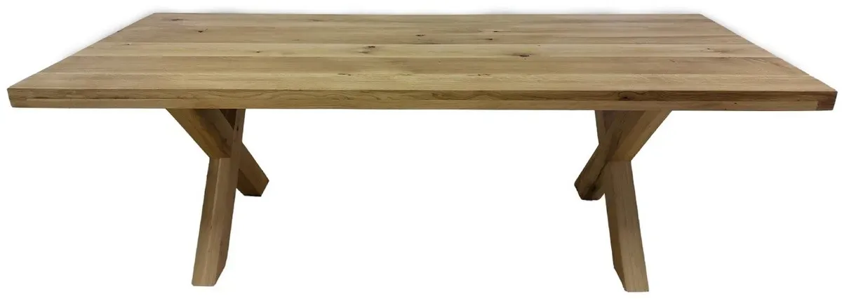 Casa Padrino Luxus Massivholz Esstisch Naturfarben 240 x 100 x H. 78 cm - Rechteckiger Küchentisch - Esszimmer Möbel - Massivholz Möbel - Luxus Möbel
