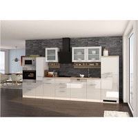 Küchenzeile mit Elektrogeräten Spülbecken Einbauküche Küche E-Geräten Top 370cm