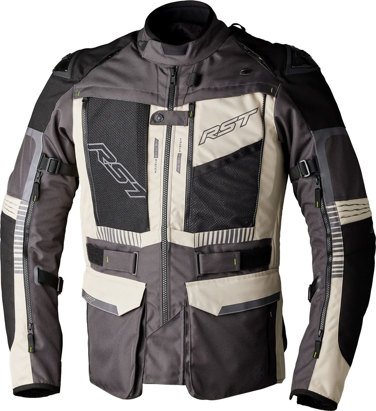 RST Pro Ranger, Textiljacke wasserdicht - Dunkelgrau/Beige/Schwarz - 5XL