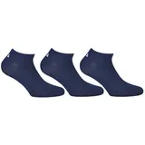 FILA Invisible Sneakers Socken Unisex, 3 Paar - Kurzsocken, Logobund, uni, 35-46 Marine 43-46 (9-11 UK)