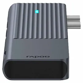 Rapoo UCM-2003 USB-C Multiport Adapter für MacBook, Kompatibel mit USB-C Multifunktionsanschluss, 100W Power Delievery, 4k HDMI, USB-C, 2 USB-A 3.0 Datenports, SD/microSD Speicherkartenleser