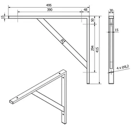 SOTech Schwerlastkonsole 495 x 415 mm