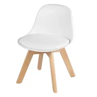 Woltu Kinderstuhl mit Holzbeinen 33,5 x 56 x 35 cm Buche weiß