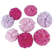 Rayher Soft Tüll Pompons 8 St. Pink