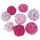 Rayher Soft Tüll Pompons 8 St. Pink