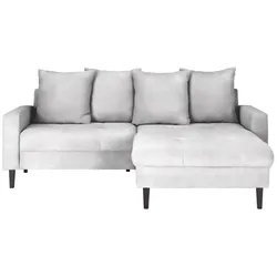 Ecksofa Boston Silberfarben