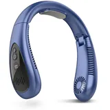 Nackenventilator Mit Erfrischendem Luftstrom, 5000 Mah Usb-akku, 3 Geschwindigkeitsstufen, Klingenlos (dunkelblau)