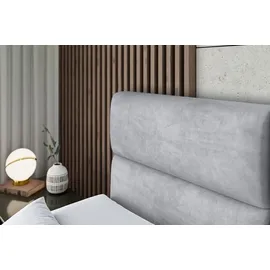 altdecor BOXBETT mit Matratze H3 und Lattenrost, - BOXI3 - 160x200 cm Hellgrau