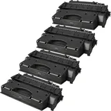 Ampertec 4 Kompatible Toner ersetzt HP CF280X 80X Multipack schwarz