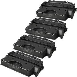 Ampertec 4 Kompatible Toner ersetzt HP CF280X 80X Multipack schwarz