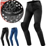 SHIMA Metro Damen Motorrad Jeans Schwarz, 28/30)