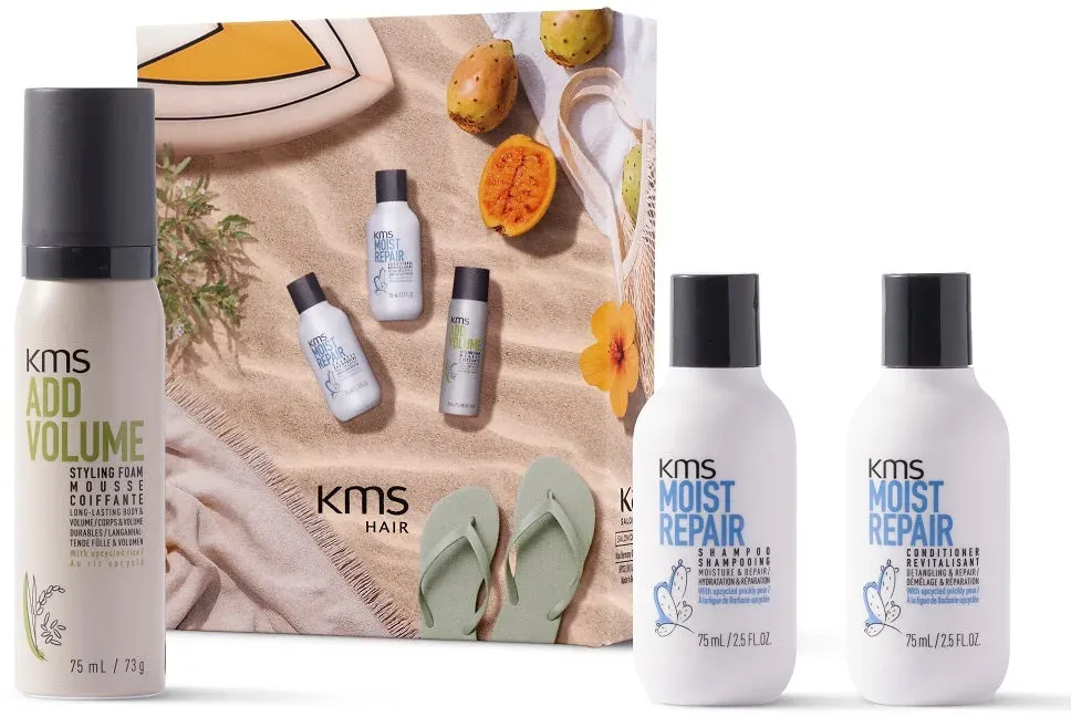 KMS Moistrepair Sommer Set - Shampoo 75 ml + Conditioner 75 ml + Addvolume Styling Foam 75 ml