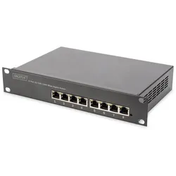 DIGITUS 8-Port Gigabit PoE Netzwerkswitch, 10 Zoll, L2 managed, 80 W, af/at
