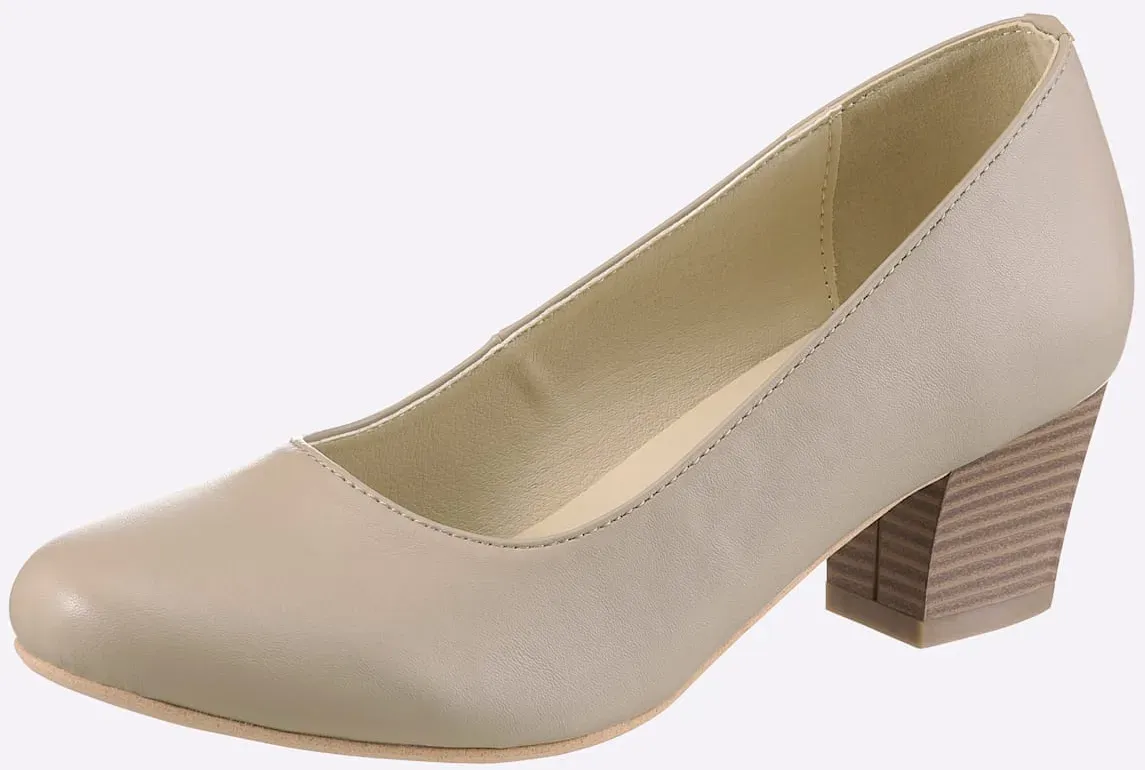 Pumps ANDREA CONTI, Damen, Gr. 41, beige, Lederimitat, Schuhe Pumps