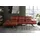KAWOLA Sofa FENICE Ecksofa Leder Recamiere links burgunderrot