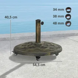 Outsunny - Gartensichtschutz - 54.5Lx54.5Wx40.5Hcm - Bronze