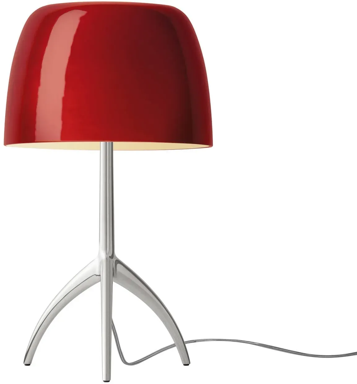 Foscarini Design Tischlampe Lumiere piccola, dimmbar, rot, für Wohn- / Esszimmer, Glas, Design, Tischlampe - 20 cm - 20 cm - 35 cm