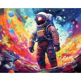 TISHIRON Astronauten Malen nach Zahlen Erwachsene, Planeten Malen nach Zahlen, Malen nach Zahlen de Pinsel und Acrylfarbe, 16X20 Inch Keine Flammen Malen nach Zahlen Erwachsene Familie Freundes