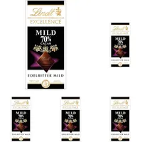 Lindt EXCELLENCE Mild 70% Kakao - Milde Edelbitter-Schokolade | 100 g Tafel | Extra milde Bitter-Schokolade | Intensiver Kakao-Geschmack | Dunkle Schokolade | Vegane Schokolade | Schokoladengeschenk