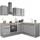 BASIC by Balculina Winkelküche Denver L-Form 220 cm grau