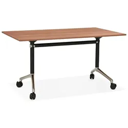 Kadima Design Schreibtisch Faltbar | 140 x 70 cm | Mobil Modern Homeoffice | Braun | Computertisch