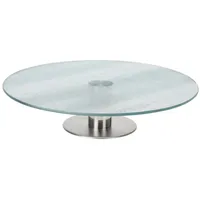 Kuchenplatte MARITINE, Glas - Metall - Ø 31 cm