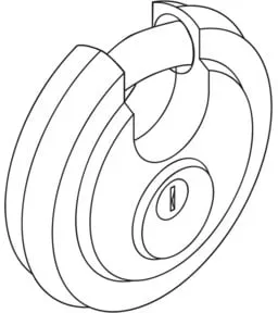 Säbu Diskusschloss zum sicheren Verschließen