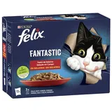 Purina Felix Fantastische Fleischsorten Nassfutter Für Katzen 4x24x85g - Multicolor - One Size