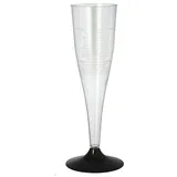 Starpak 5 Stiel-Gläser für Sekt, PS 0,1 l Ø 5 cm · 17,5 cm glasklar | Schrumpffolie (5 Stück)