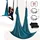 Vevor Aerial Yoga Hängematte Set 5 x 2,8 m, Grün Aerial Yoga Swing Air Fliegen, Yoga-Schaukel Hammock Swing 1000 kg Max. Tragfähigkeit, inkl. Yoga-Socken & Stahlkarabiner, Anti-Gravity-Übungen