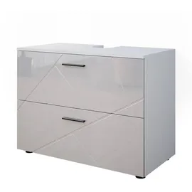 Vicco Waschbeckenunterschrank Irma Weiß Hochglanz