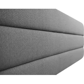 OTTO products Polsterbett »Merrit«, Quernaht im Kopf- und Fußteil, in 5 Breiten, auch in 220 cm Länge grau