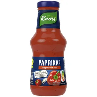 Knorr Paprika Sauce Ungarische Art leckere Grillsauce ohne geschmacksverstärkende Zusatzstoffe und Konservierungsstoffe 250 ml