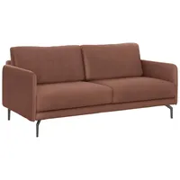 Creation BY ROLF BENZ 3-Sitzer CR.450, Designsofa, edles Sofa, Loungesofa, Ledersofa, klares Design, Armlehne sehr schmal, Breite 190 cm, Alugussfuß Umbragrau braun