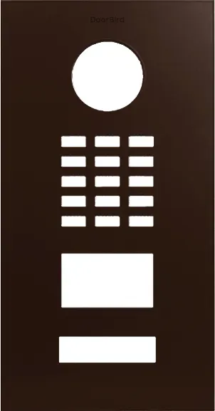 DoorBird D2101V Frontblende Mahagonibraun, Edelstahl, pulverbeschichtet, seidenmatt