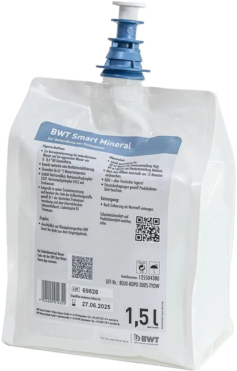 bwt wirkstoff smart mineral l1 le, 1,5 l wirkstoff