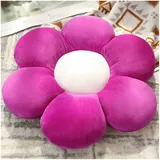 LANFIRE Kissen mit Blumen Bodenkissen Sitzkissen im Innenhof Dekokissen aus Plüsch Sitzkissen (30CM, Deep Purple)
