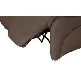 HIMOLLA Trapezsofa Leder 3-Sitzer Braun