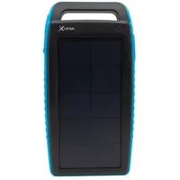 Xlayer Zusatzakku Powerbank Solar Black/Blue 15.000mAh