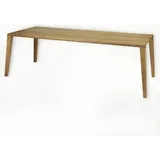 Aracol Tisch Eiche massiv geölt natur 100x240 H 76 cm - Naturbelassen