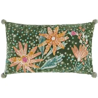 BUTLERS Bohemian Kissen 50 x 30 cm Grün