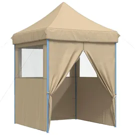 vidaXL Partyzelt Faltbar Pop-Up Beige 200x200x306 cm