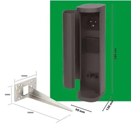 Novatool Steckdosenturm 2-fach Anthrazit 3 St.